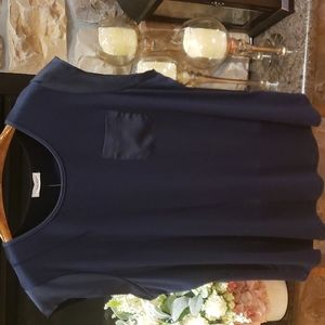 New Calvin Klein 2X navy blue blouse